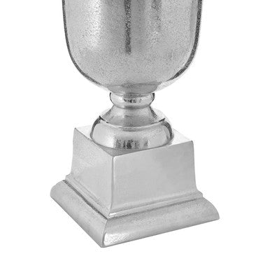 Kensington Townhouse Large Silver Finish Fluted Vase