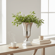 Kensington Townhouse Large Silver Finish Fluted Vase
