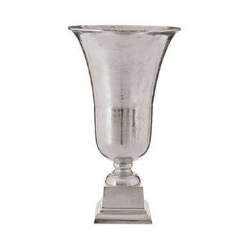 Kensington Townhouse Large Silver Finish Fluted Vase