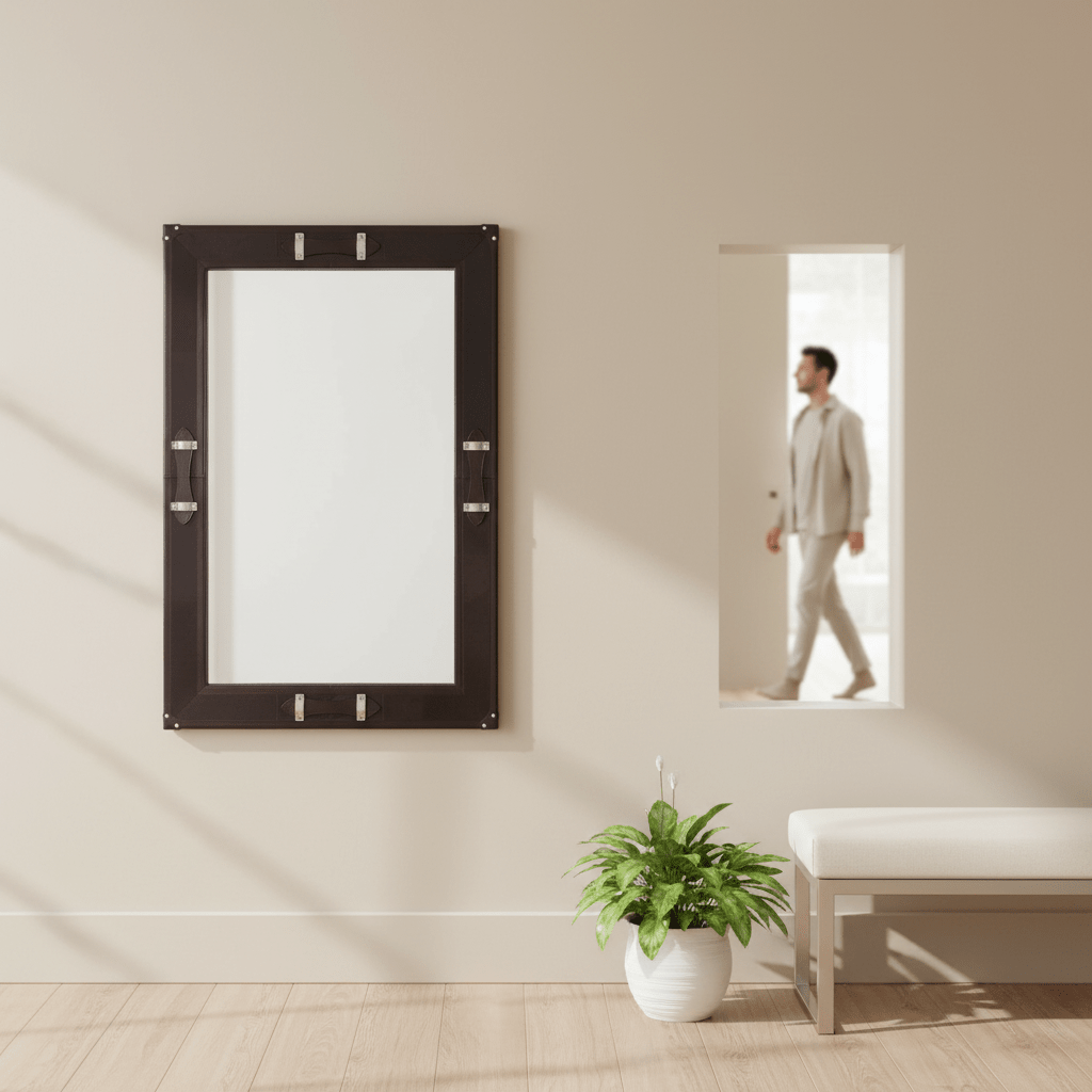 Kensington Townhouse Leather Frame Mirror