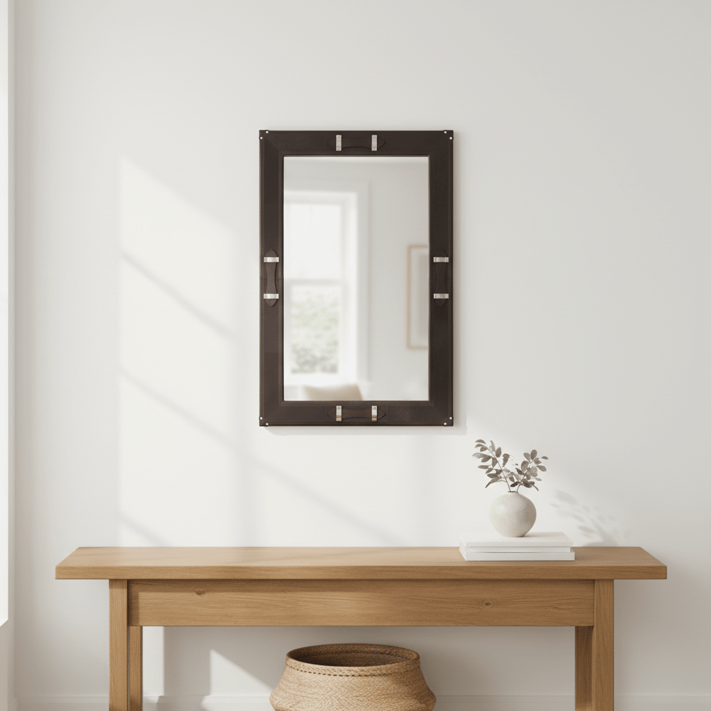 Kensington Townhouse Leather Frame Mirror