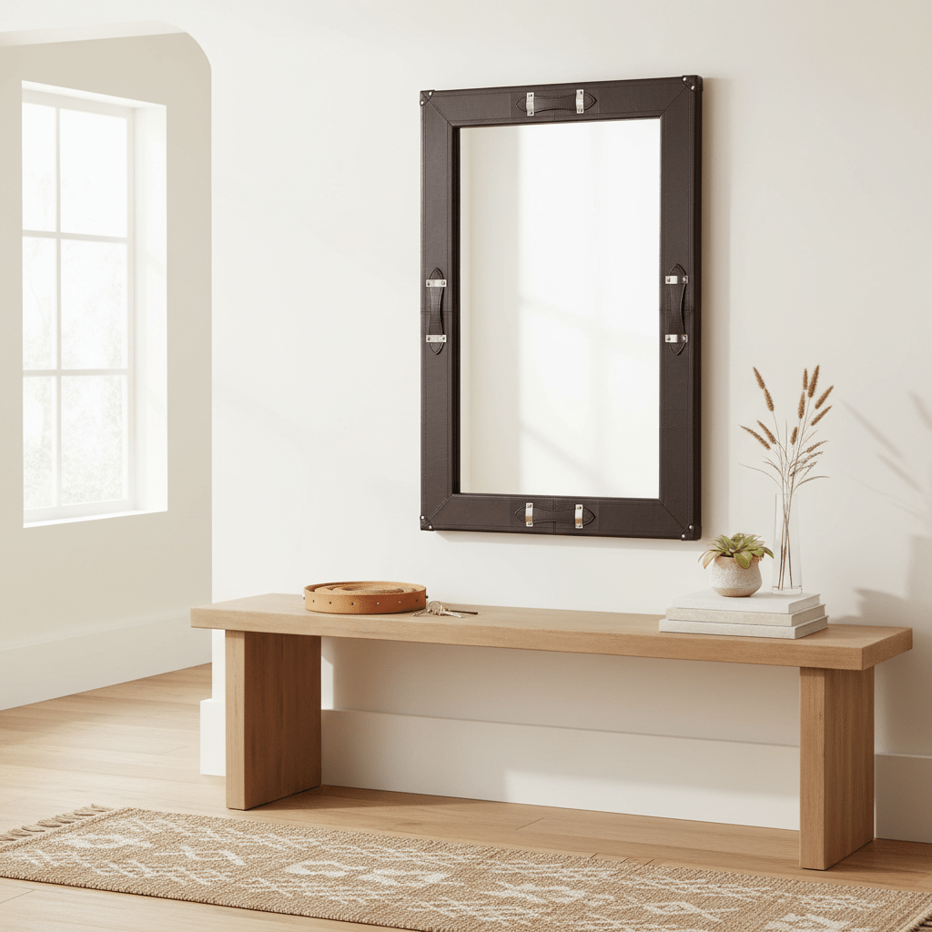 Kensington Townhouse Leather Frame Mirror