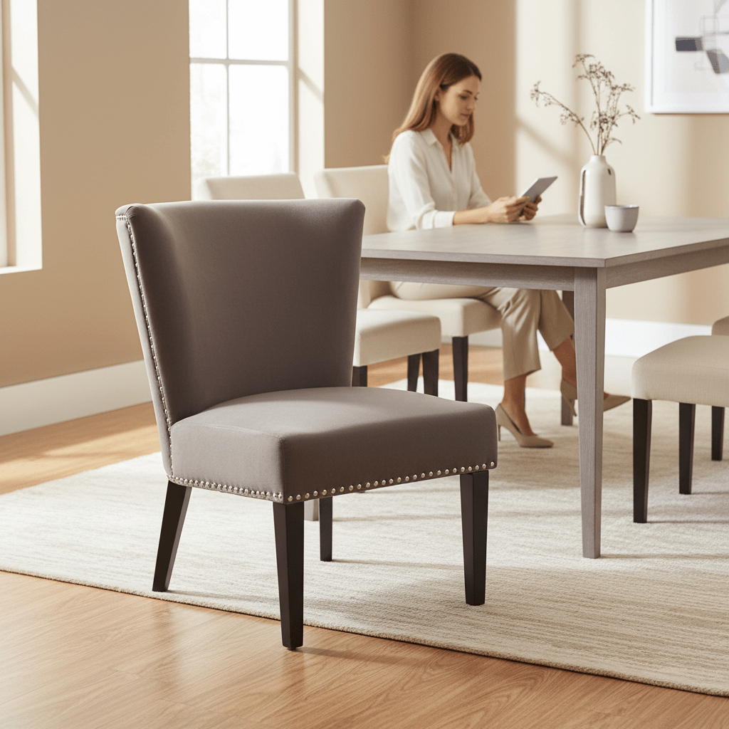 Kensington Townhouse Mink Winged Dining Chair