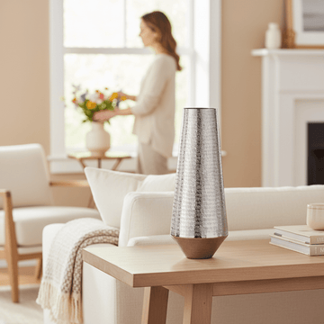 Kensington Townhouse Safia Silver Large Vase