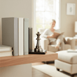 Kensington Townhouse Set of 2 Silver Chess Piece Bookends