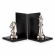 Kensington Townhouse Set of 2 Silver Chess Piece Bookends