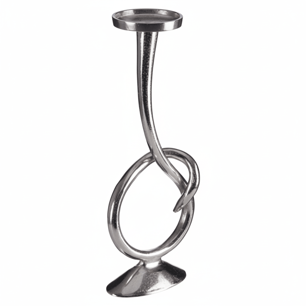 Kensington Townhouse Twist Nickel Candle Holder