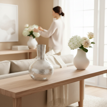Kensington Townhouse Safia Silver Bottle Vase