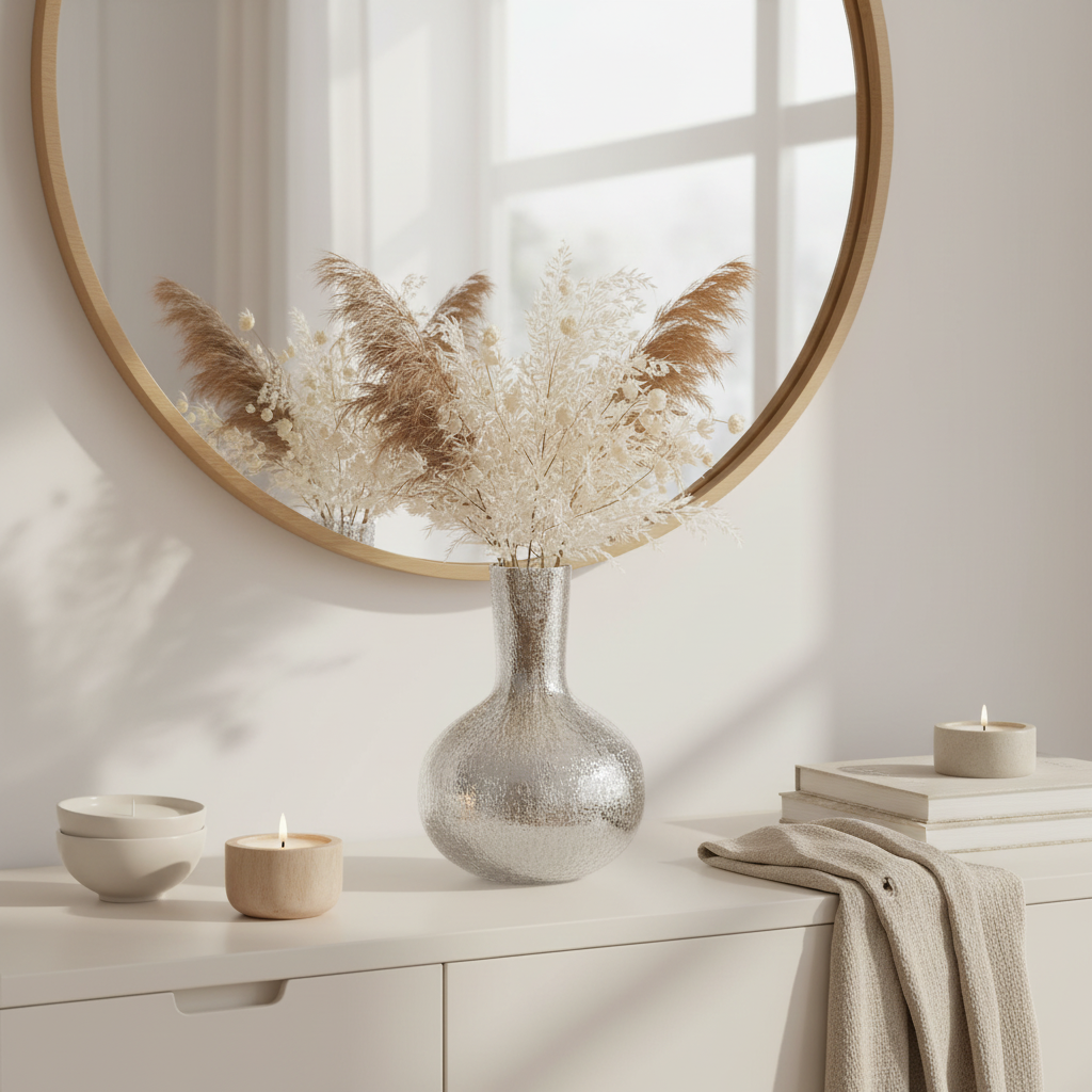 Kensington Townhouse Safia Silver Bottle Vase