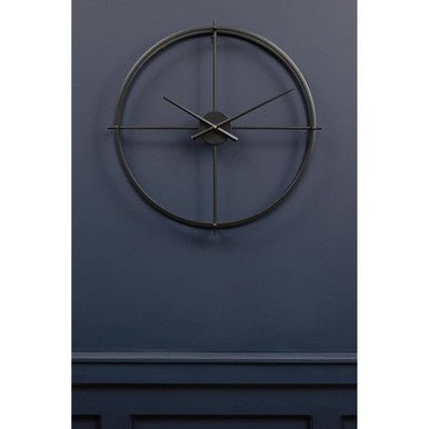 Kent Large Black Finish Wall Clock