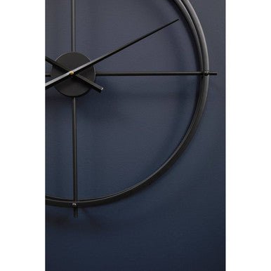 Kent Large Black Finish Wall Clock