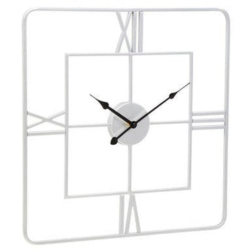 Kent Large Silver Finish Square Wall Clock