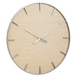 Kent Silver And Natural Wall Clock