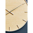 Kent Silver And Natural Wall Clock