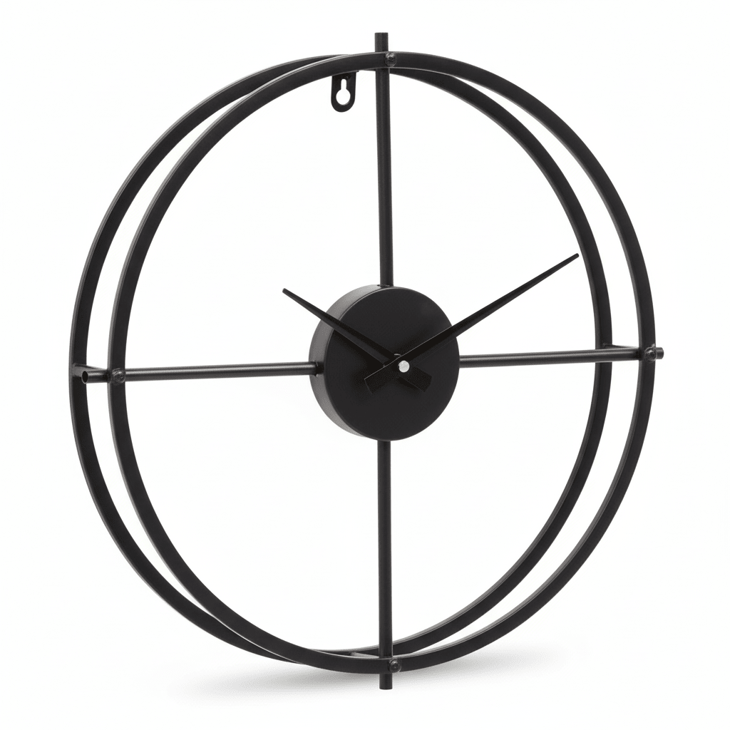 Kent Small Black Finish Wall Clock