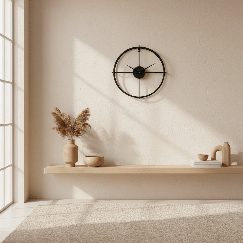 Kent Small Black Finish Wall Clock