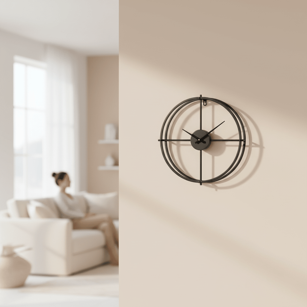 Kent Small Black Finish Wall Clock