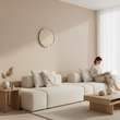 Kent Silver And Natural Wall Clock