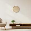 Kent Silver And Natural Wall Clock