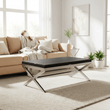 Kerala Black Coffee Table With Cross Base
