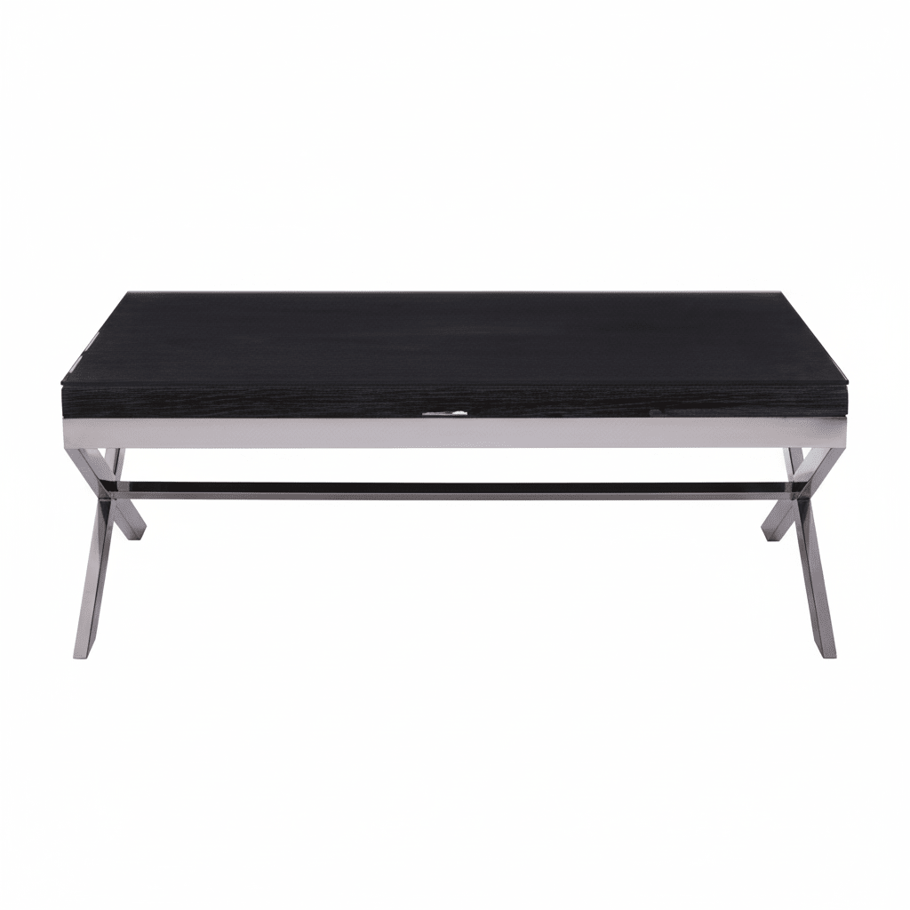 Kerala Black Coffee Table With Cross Base