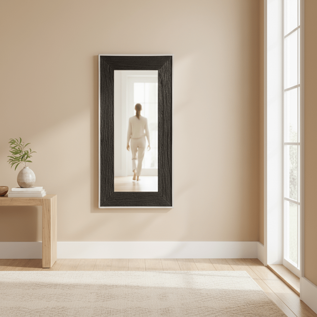 Kerala Black Rectangular Wall Mirror