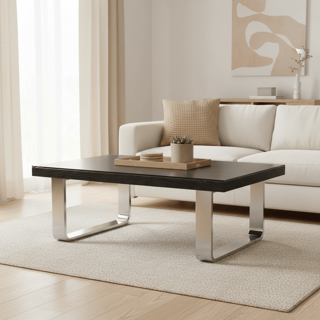 Kerala Black U Shaped Base Coffee Table