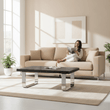 Kerala Black U Shaped Base Coffee Table