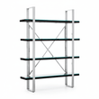 Kerala Black Wood Four Tier Shelf Unit