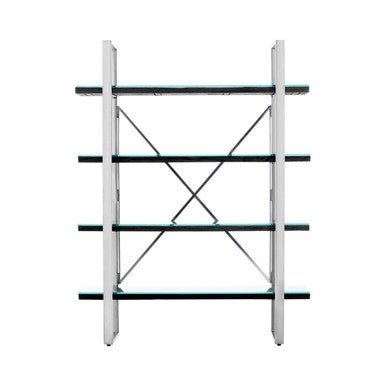 Kerala Black Wood Four Tier Shelf Unit