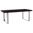 Kerala Large Black Pinewood and Glass Dining Table