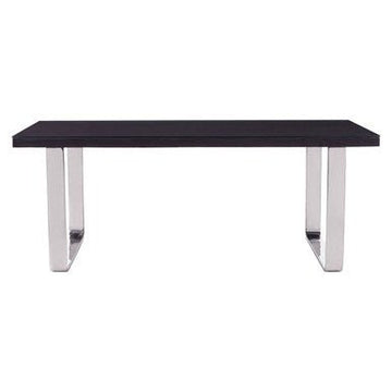 Kerala Large Black Pinewood and Glass Dining Table