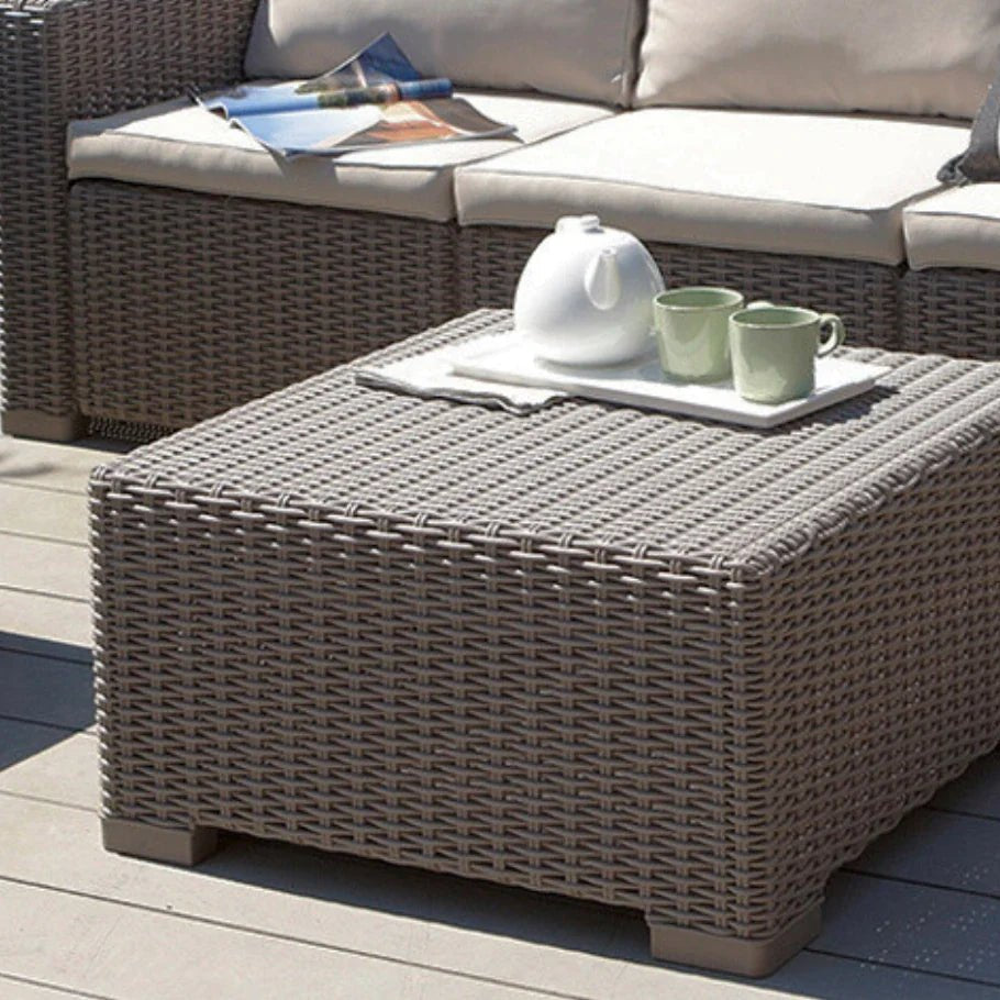 Keter California Taupe Rattan Coffee Table 68 x 68cm