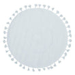 Kids Blue Round Rug with Tassels