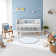 Kids Blue Round Rug with Tassels