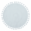 Kids Blue Round Rug with Tassels