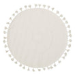 Kids Cream Round Rug with Tassels