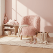 Kids Pink Faux Fur Chair