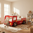 Kids Red Fire Engine Bed