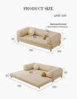 Kimura Two Seater Sofa Bed, Backrest Washable, Corduroy