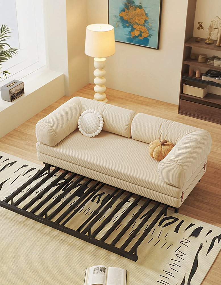 Kimura Two Seater Sofa Bed, Backrest Washable, Corduroy