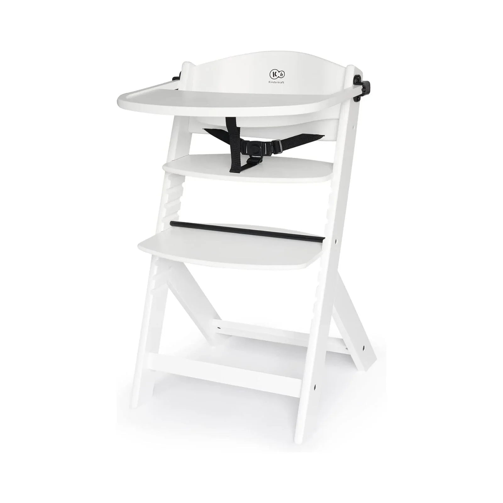 Kinderkraft Enock Wooden Highchair - White