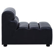 King Armless Distressed Slate Leather Sofa Chair