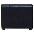 King Armless Distressed Slate Leather Sofa Chair