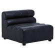 King Armless Distressed Slate Leather Sofa Chair