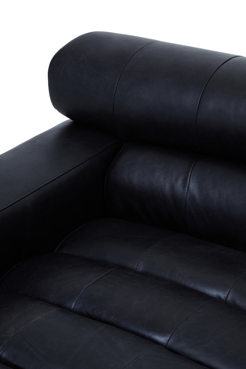 King Left Arm Leather Modular Chaise