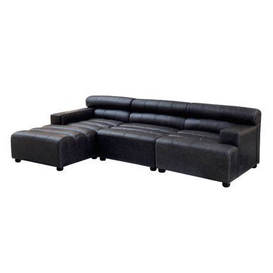 King Left Arm Leather Seat Sofa