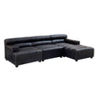 King Right Arm Leather Modular Chaise