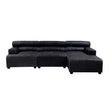 King Right Arm Leather Modular Chaise