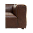 King Three Seater Mexico Brown Leather Sofa